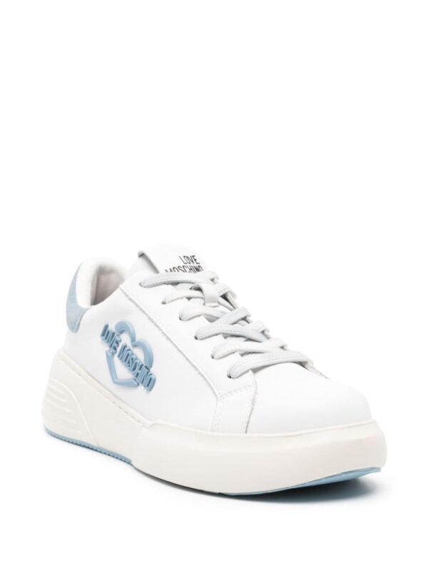 Love Moschino logo-plaque leather sneakers - Image 2