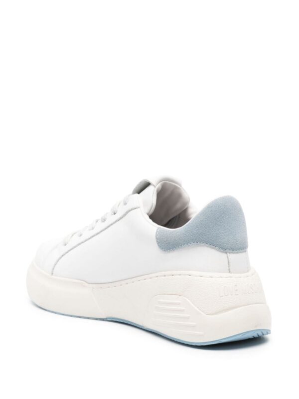 Love Moschino logo-plaque leather sneakers - Image 3