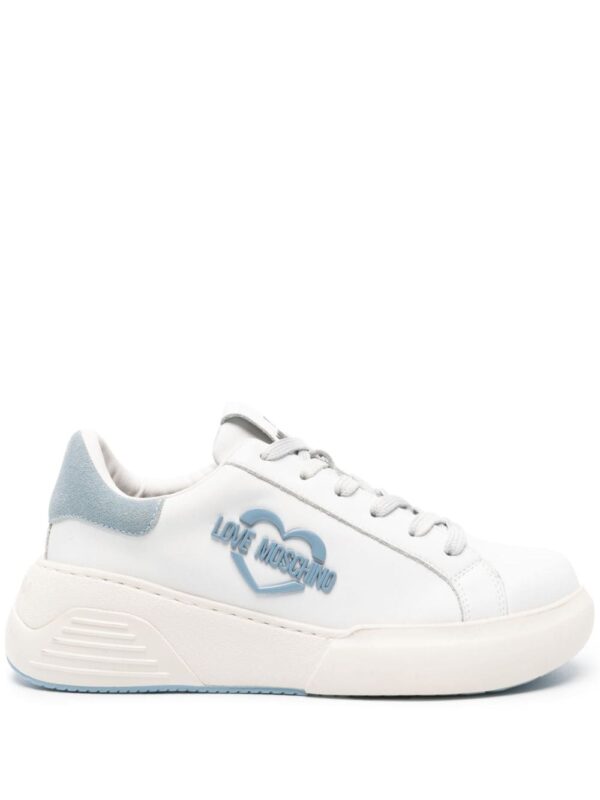 Love Moschino logo-plaque leather sneakers