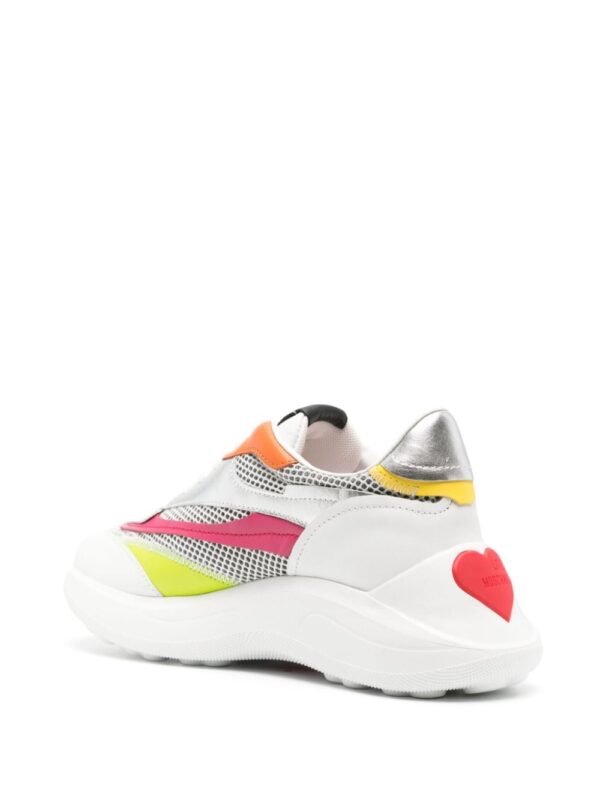 Love Moschino colour-block panelled leather sneakers - Image 3