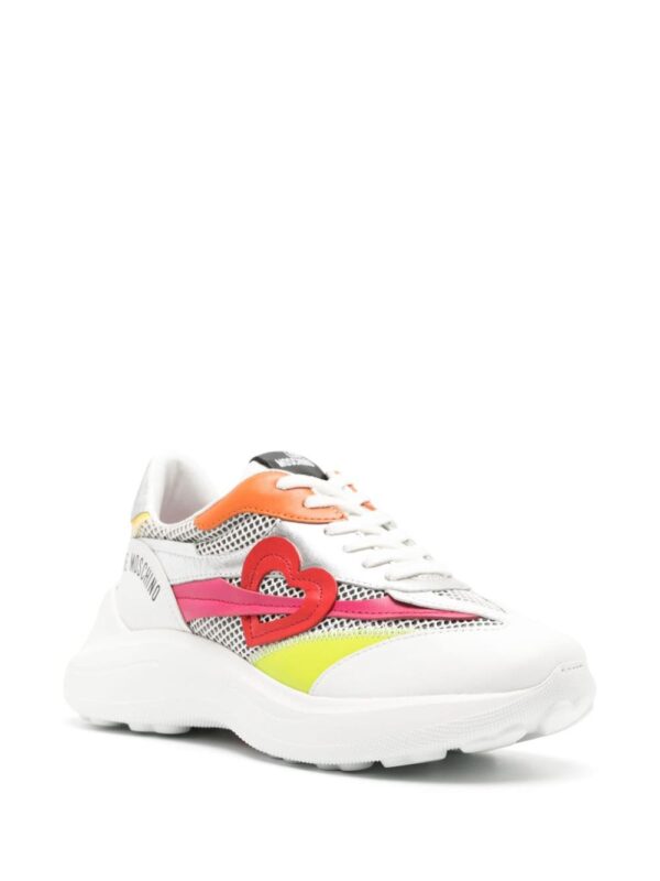 Love Moschino colour-block panelled leather sneakers - Image 2