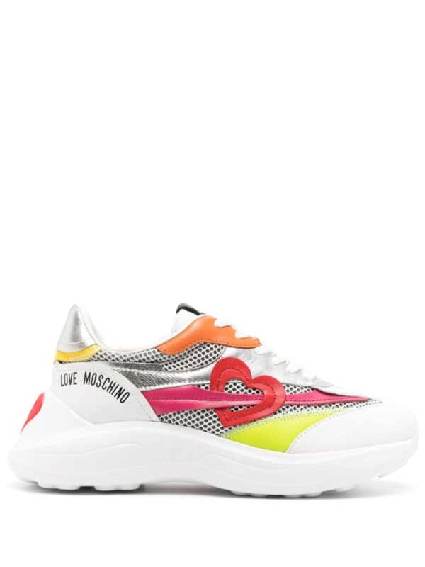 Love Moschino colour-block panelled leather sneakers