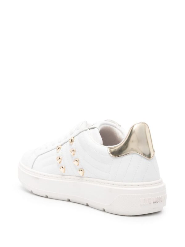 Love Moschino logo-print leather sneakers - Image 3