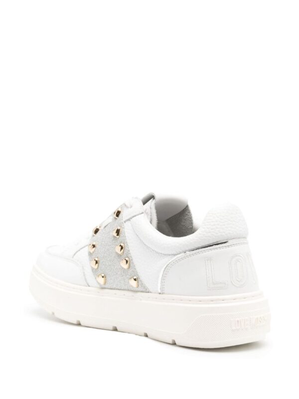 Love Moschino logo-embossed leather sneakers - Image 3