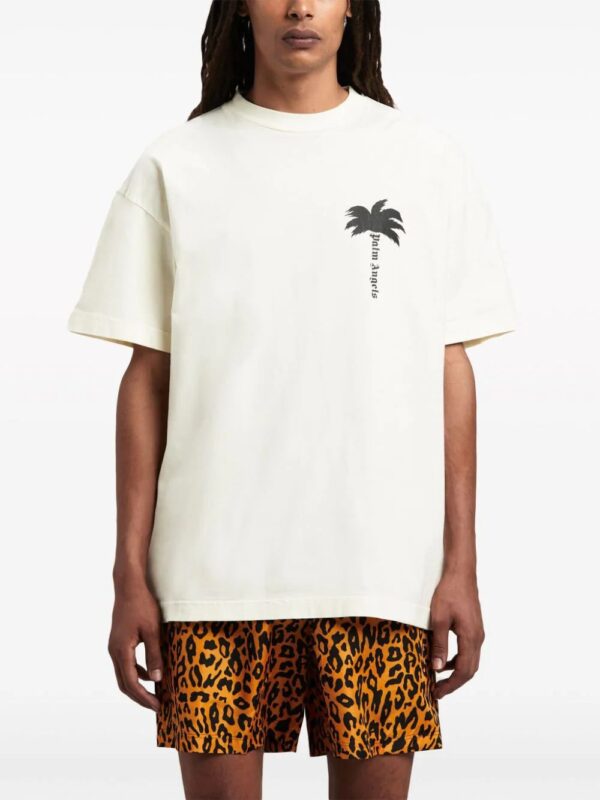 Palm Angels  pam tree-print cotton T-shirt - Image 3
