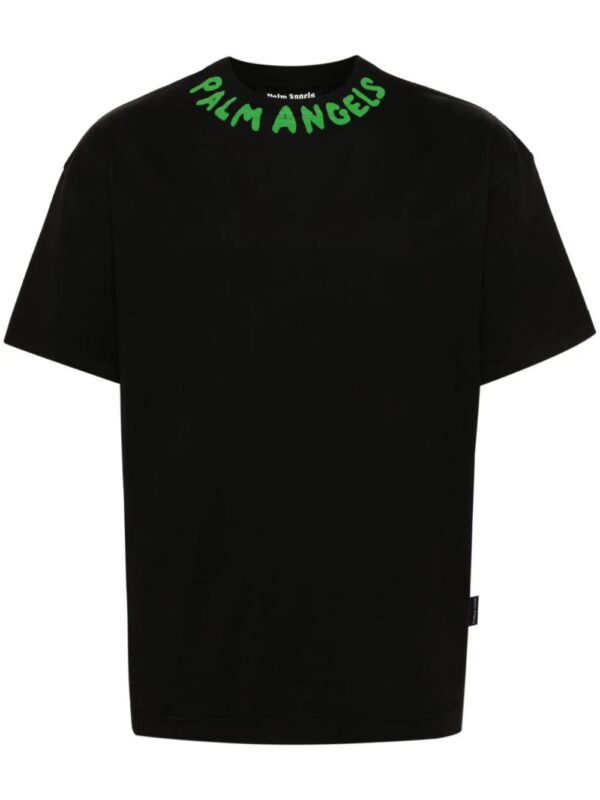 Palm Angels  Seasonal logo-print cotton T-shirt