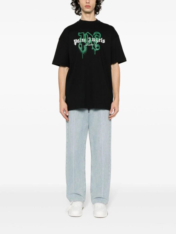 Palm Angels  Milano monogram-print T-shirt - Image 2