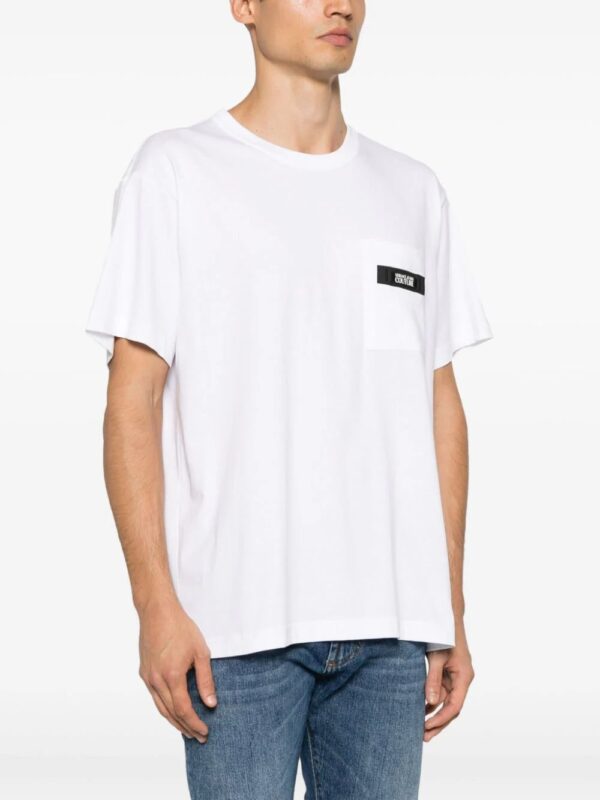 Versace Jeans Couture  logo-patch cotton T-shirt - Image 3