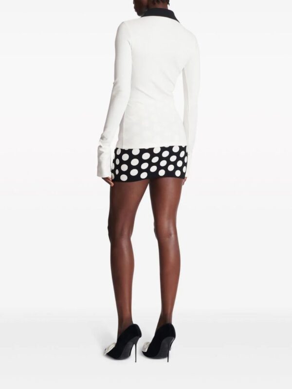 Balmain  rhinestone-button long-sleeve shirt - Image 4