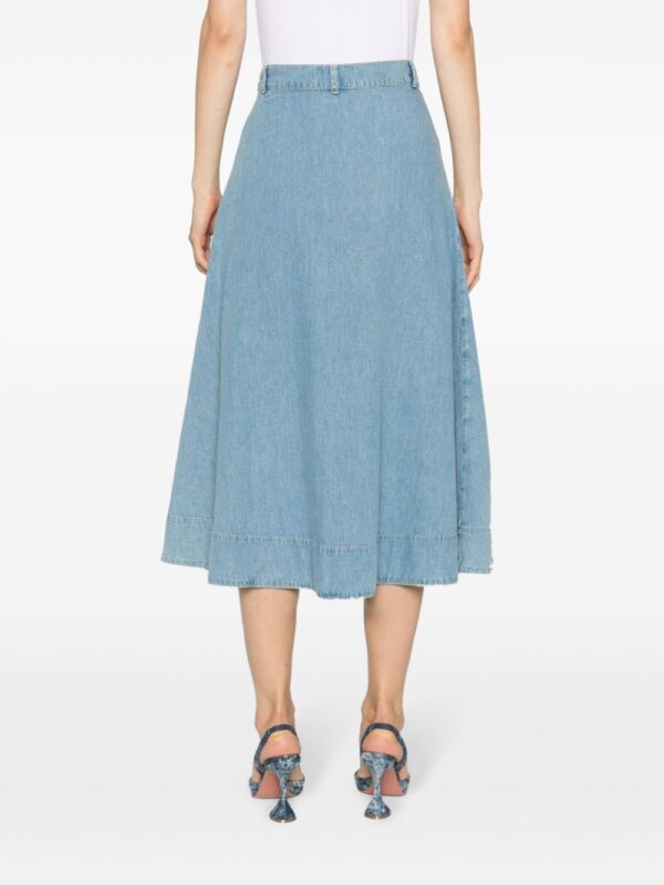 MOSCHINO JEANS  A-line buttoned denim skirt - Image 4