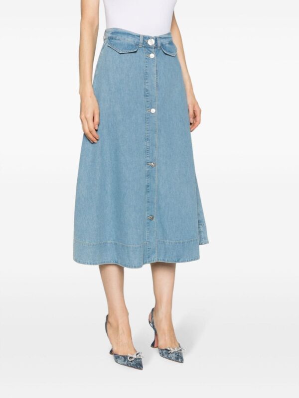 MOSCHINO JEANS  A-line buttoned denim skirt - Image 3