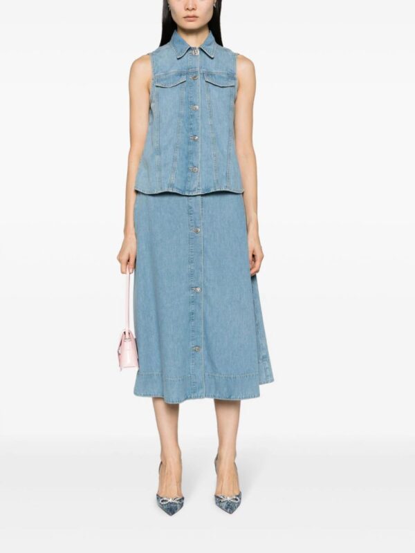 MOSCHINO JEANS  A-line buttoned denim skirt - Image 2