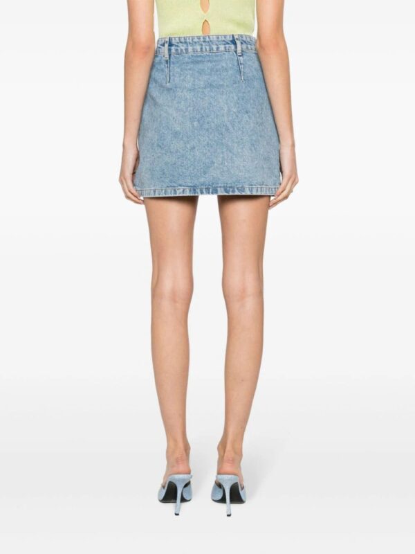 MOSCHINO JEANS  floral-patches denim miniskirt - Image 4