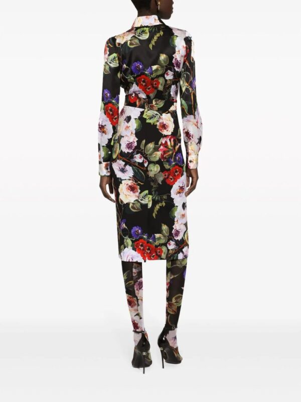Dolce & Gabbana  floral-print charmeuse pencil skirt - Image 4