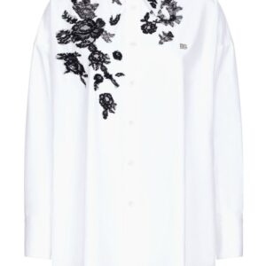 Dolce & Gabbana floral-lace long-sleeve shirt