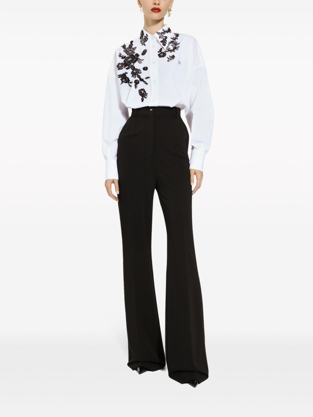Dolce & Gabbana floral-lace long-sleeve shirt - Image 3