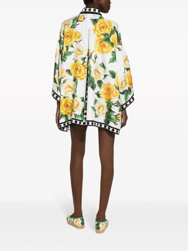 Dolce & Gabbana  floral-print silk shirt - Image 4