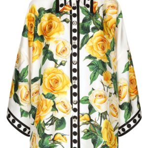 Dolce & Gabbana floral-print silk shirt