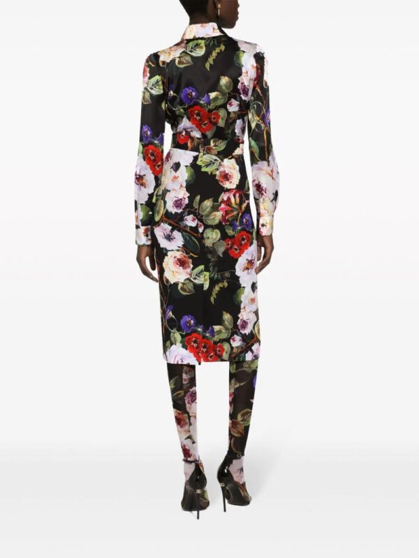 Dolce & Gabbana  floral-print long-sleeve shirt - Image 4