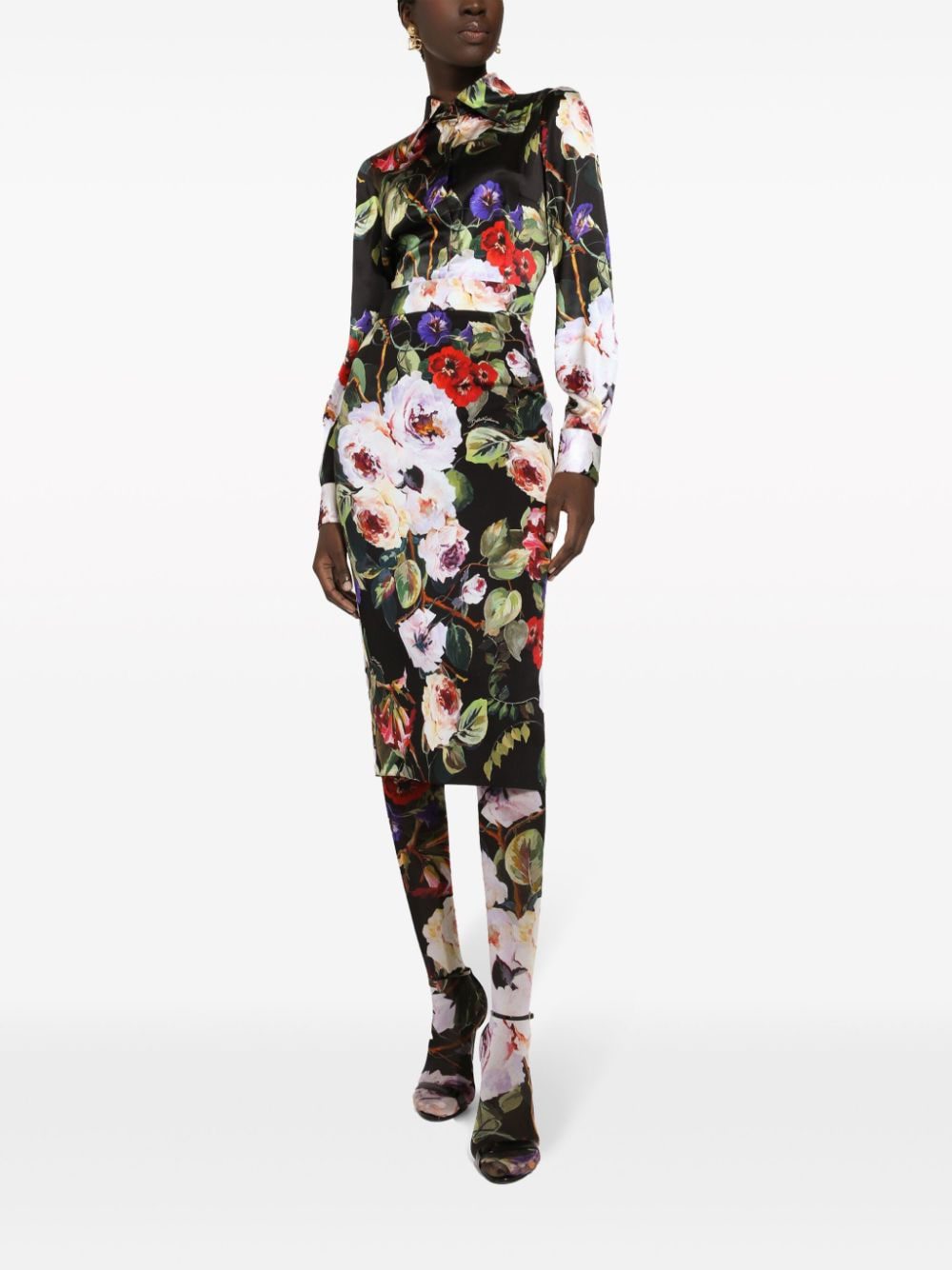 Dolce & Gabbana floral-print long-sleeve shirt - Image 2