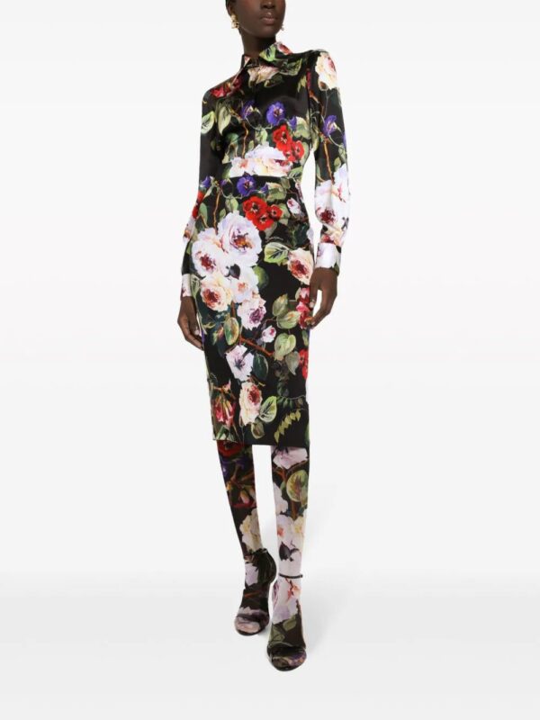 Dolce & Gabbana  floral-print long-sleeve shirt - Image 2