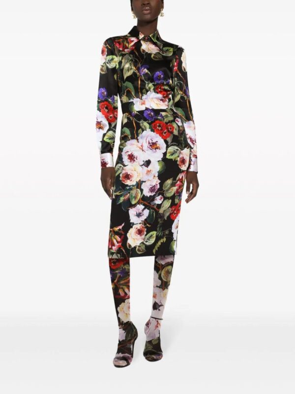 Dolce & Gabbana  floral-print long-sleeve shirt - Image 3