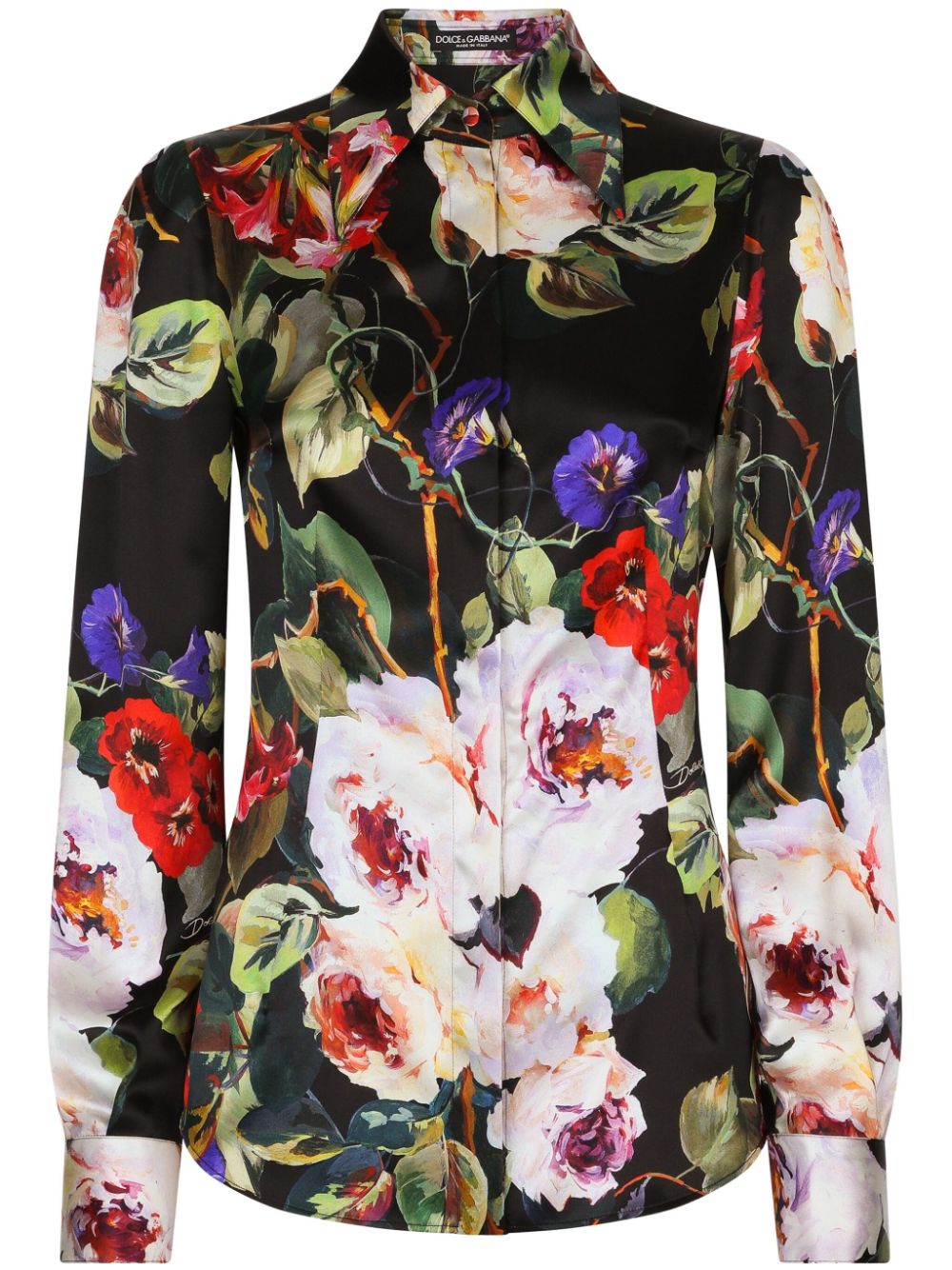Dolce & Gabbana floral-print long-sleeve shirt