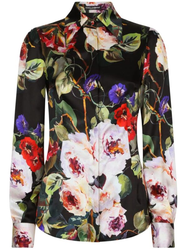 Dolce & Gabbana  floral-print long-sleeve shirt
