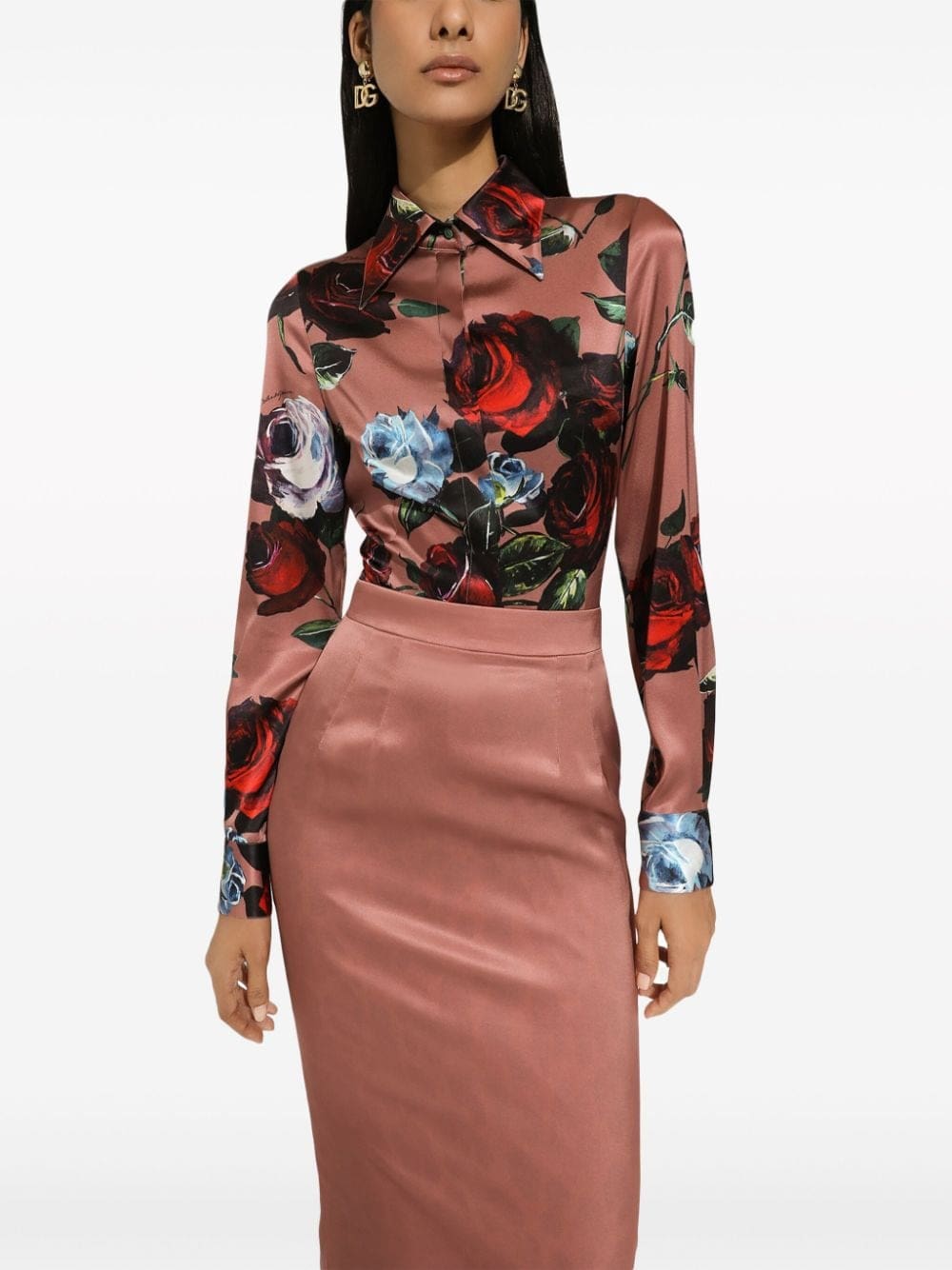 Dolce & Gabbana floral-print stretch-silk shirt - Image 5