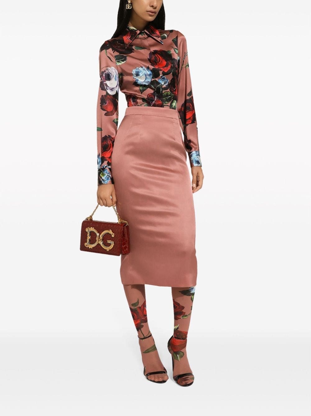 Dolce & Gabbana floral-print stretch-silk shirt - Image 2