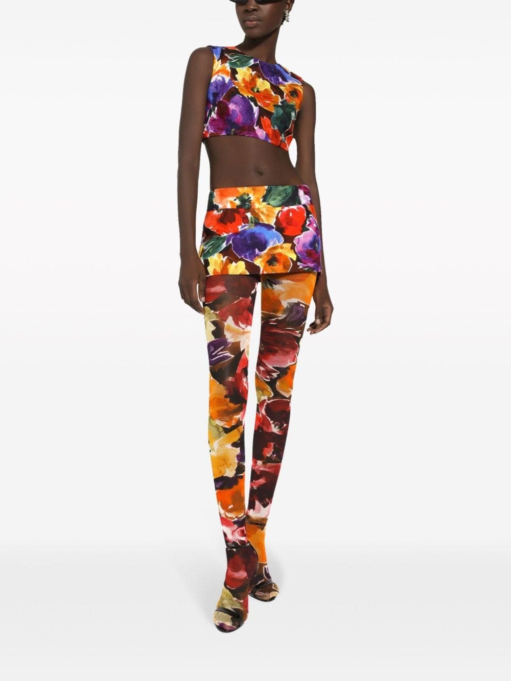 Dolce & Gabbana floral-print cropped top - Image 2