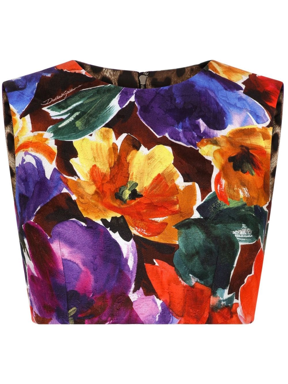 Dolce & Gabbana floral-print cropped top