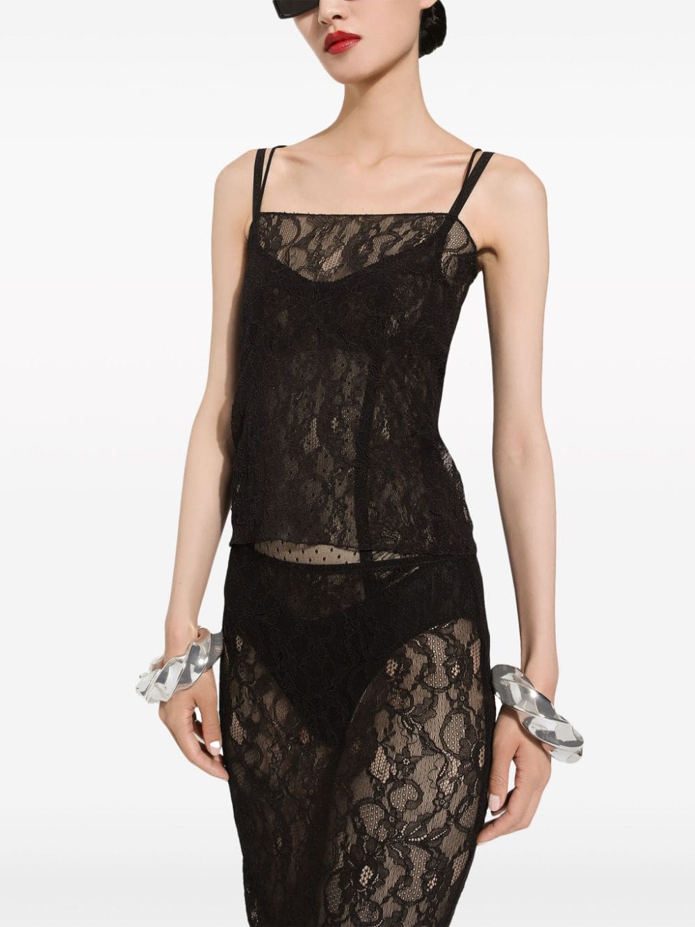 Dolce & Gabbana lace-detail open-back top - Image 5