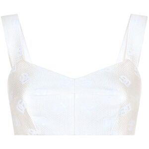 Dolce & Gabbana DG jacquard cropped top