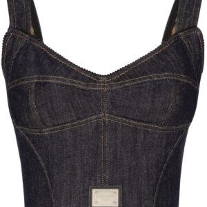 Dolce & Gabbana logo-appliqué cotton-blend top