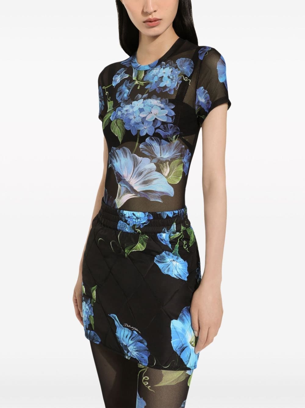 Dolce & Gabbana floral-print sheer top - Image 5