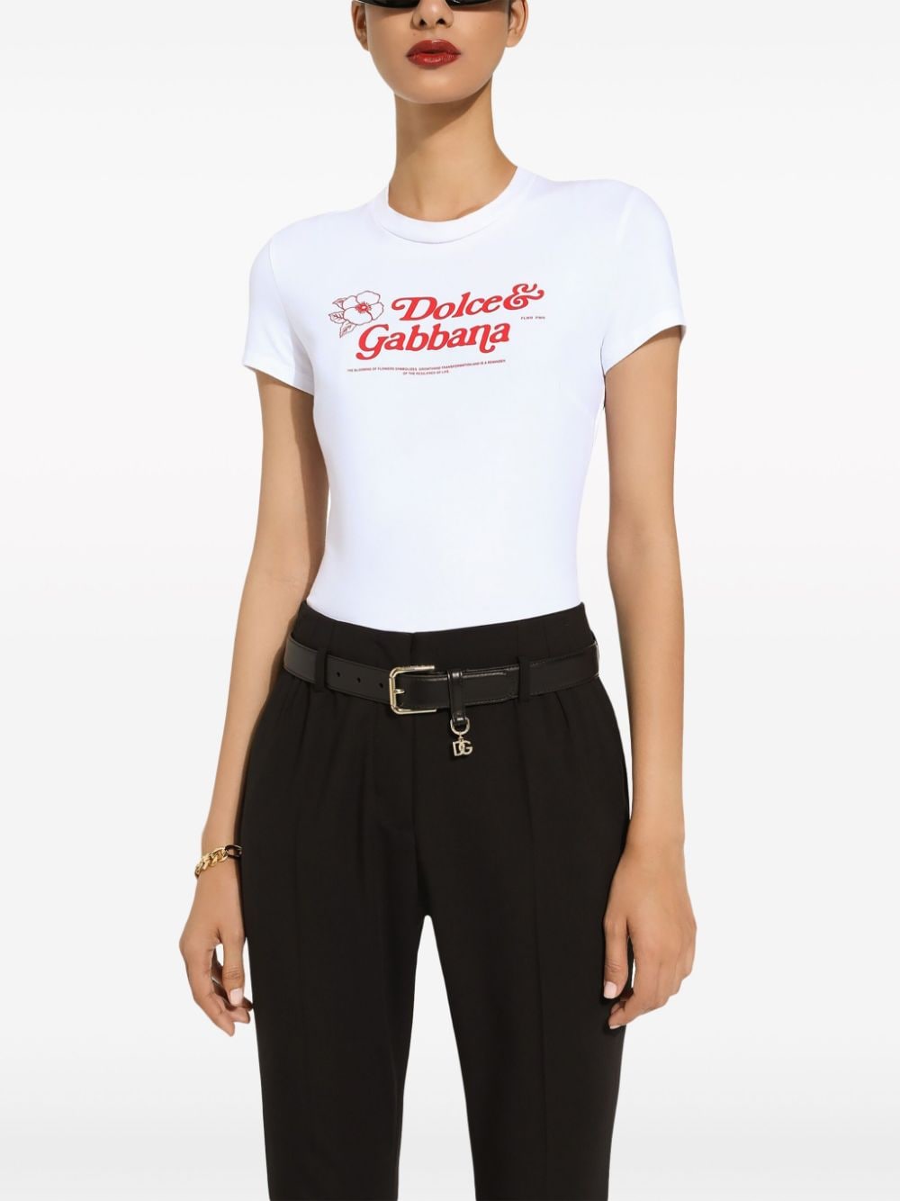Dolce & Gabbana logo-print cotton-blend T-shirt - Image 5