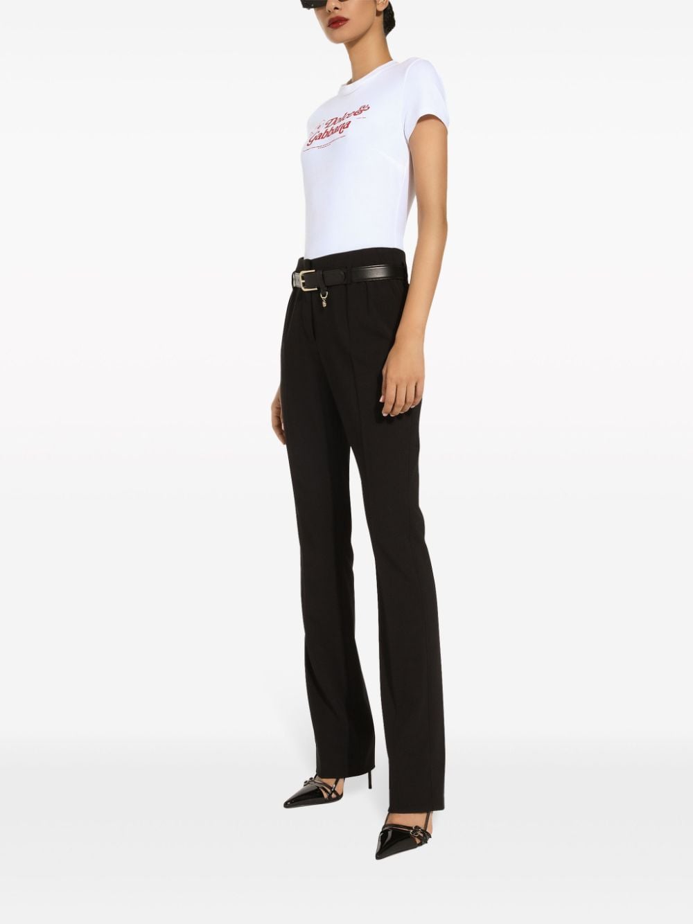 Dolce & Gabbana logo-print cotton-blend T-shirt - Image 2