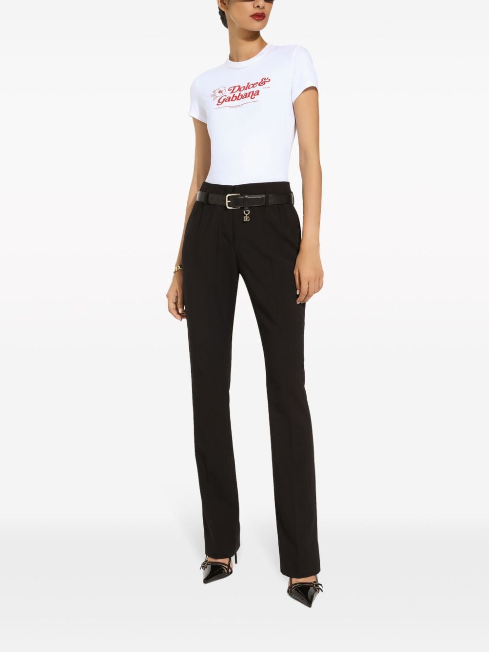 Dolce & Gabbana logo-print cotton-blend T-shirt - Image 3