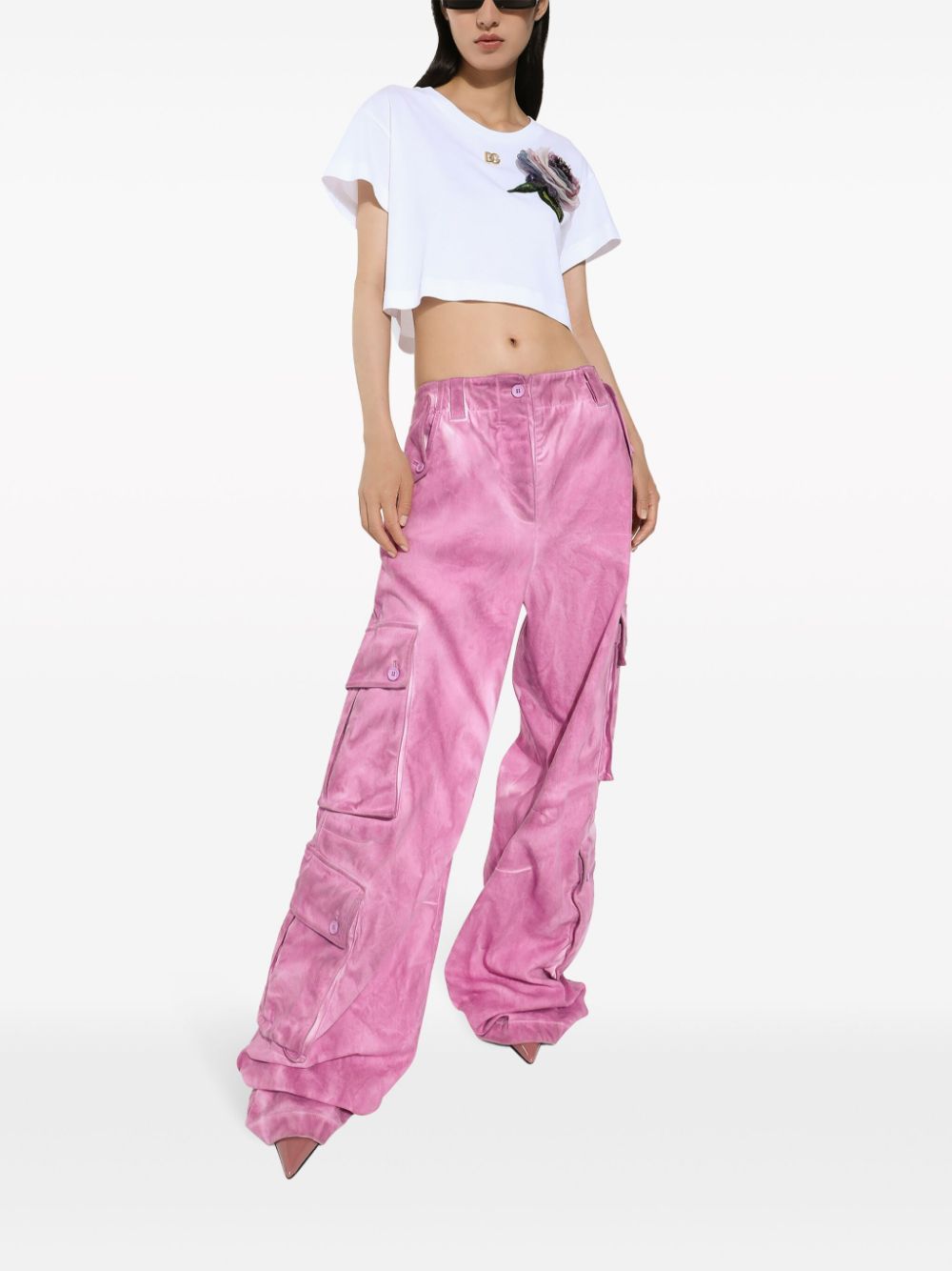 Dolce & Gabbana flower-detailing cotton T-shirt - Image 2