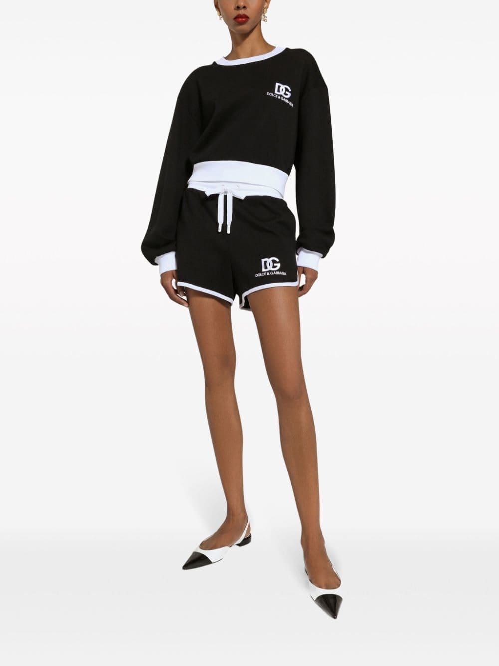 Dolce & Gabbana logo-print cotton-blend sweatshirt - Image 2