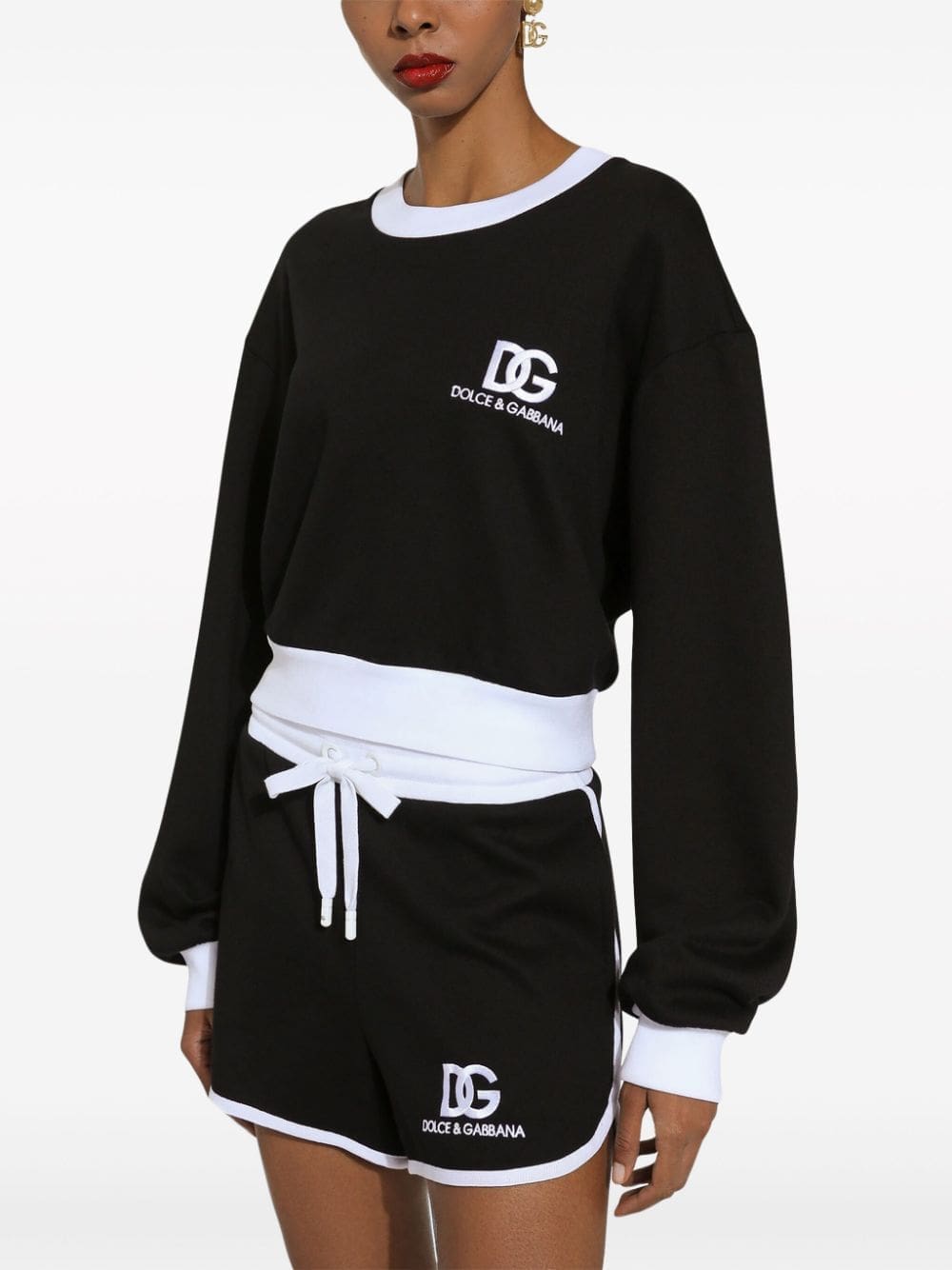 Dolce & Gabbana logo-print cotton-blend sweatshirt - Image 5