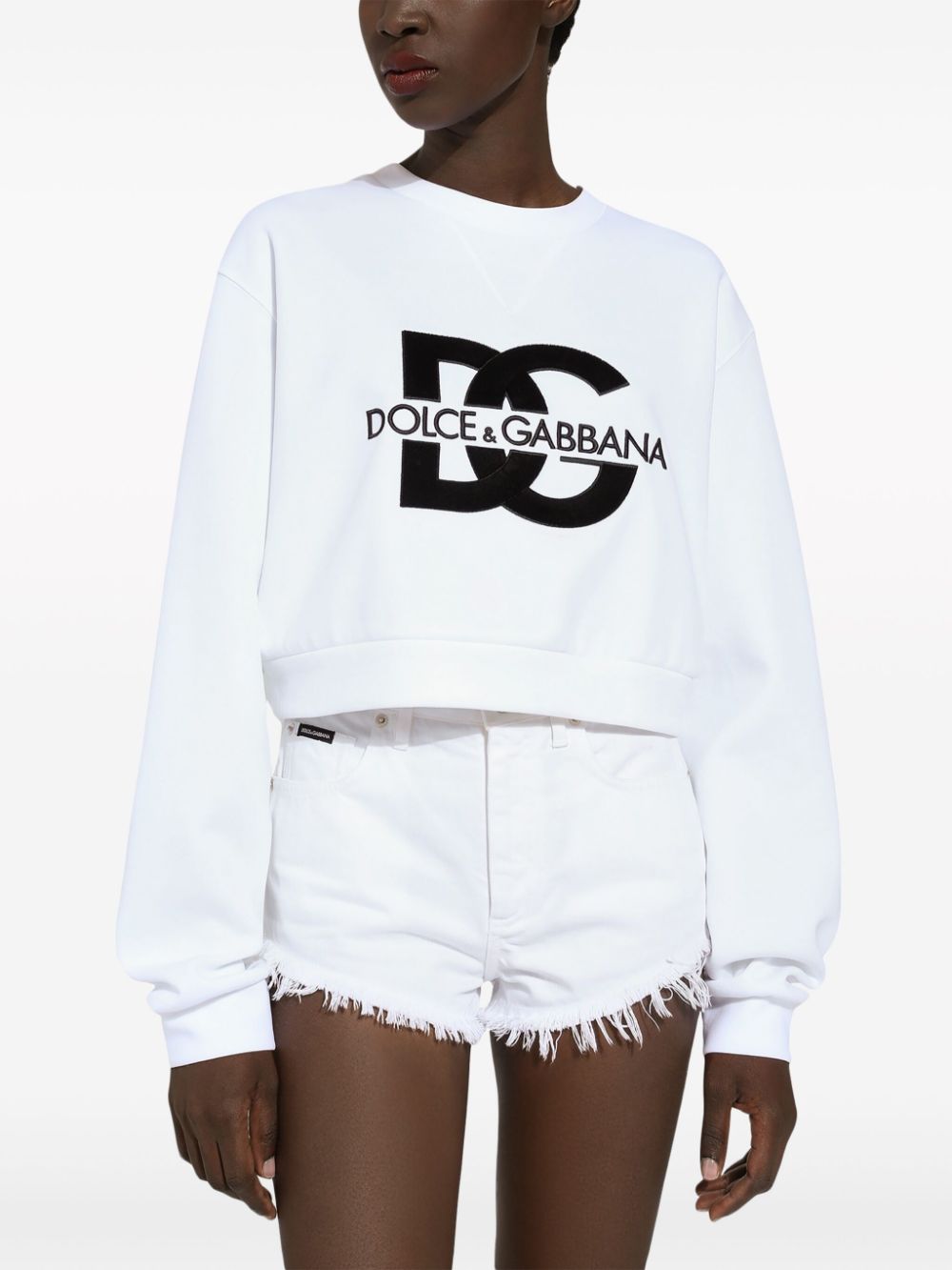 Dolce & Gabbana logo-print cotton-blend sweatshirt - Image 5