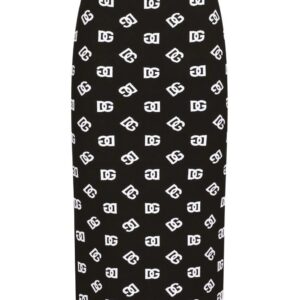 Dolce & Gabbana  logo-jacquard knitted midi skirt