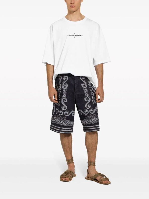 Dolce & Gabbana  Marina-print cotton T-shirt - Image 3