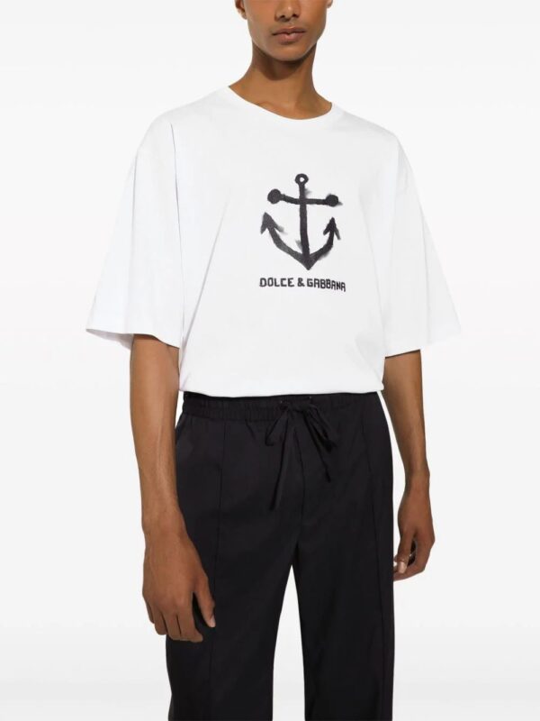 Dolce & Gabbana  Marina-print cotton T-shirt - Image 3