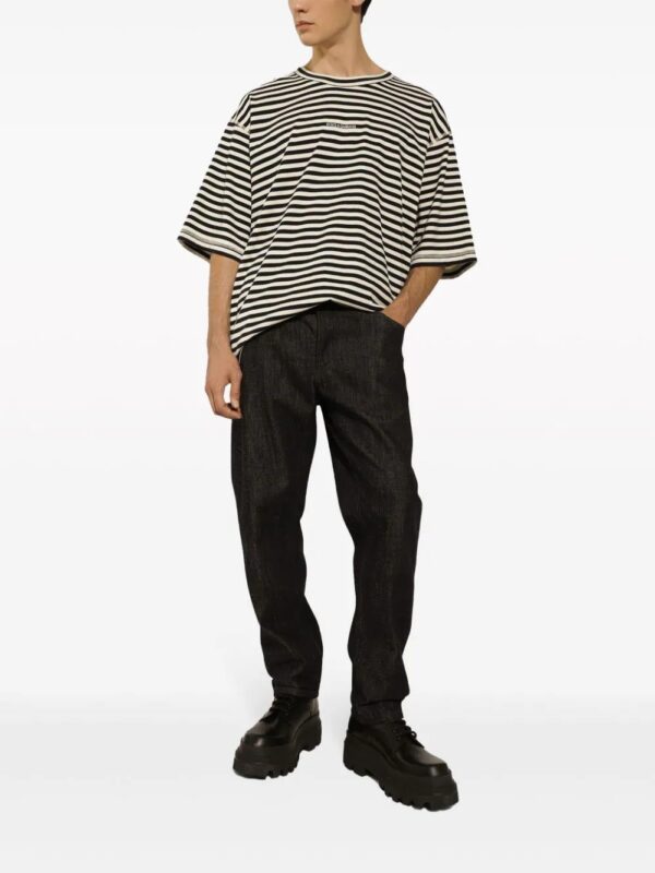 Dolce & Gabbana  logo-embroidered striped T-shirt - Image 2