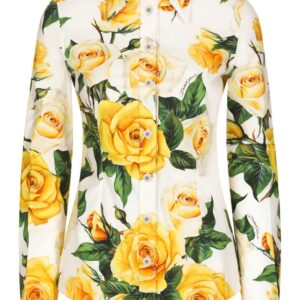 Dolce & Gabbana floral-print poplin shirt