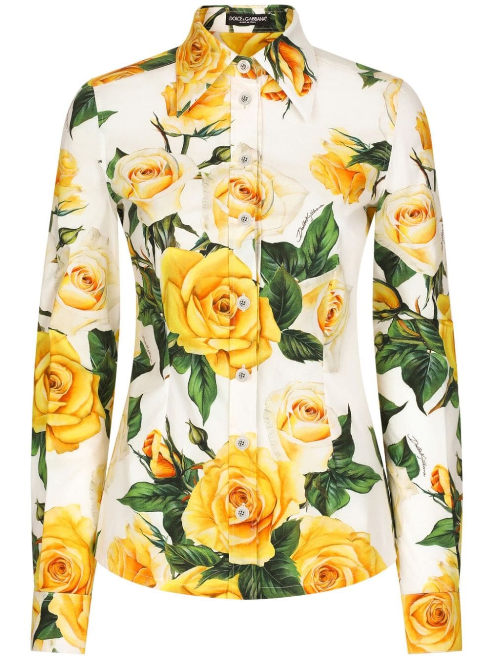 Dolce & Gabbana floral-print poplin shirt