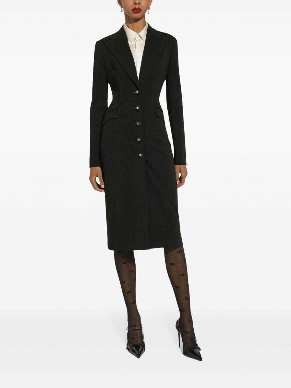 Dolce & Gabbana bib-detailed silk shirt - Image 2